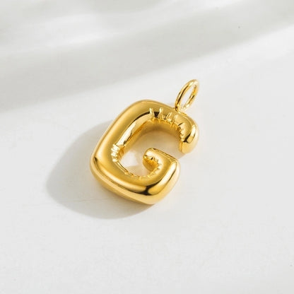 1 Piece 14.3*17.8mm Hole 3~3.9mm Stainless Steel 14K Gold Plated Letter Polished Pendant