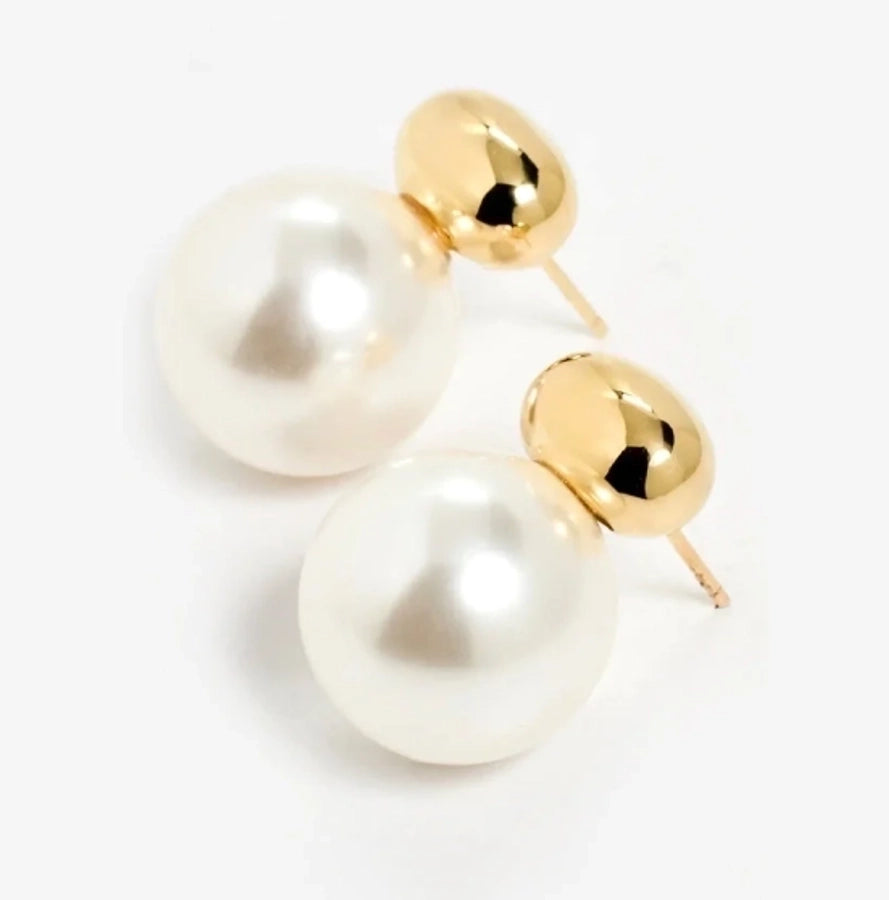 The Pearl Gold Drop Earring