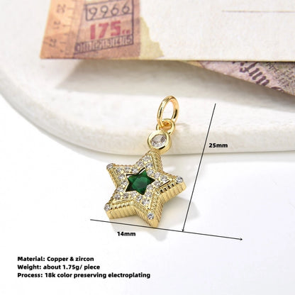 Copper Plating 18K Color-Retaining Zircon XINGX Pendant DIY Ornament Accessories