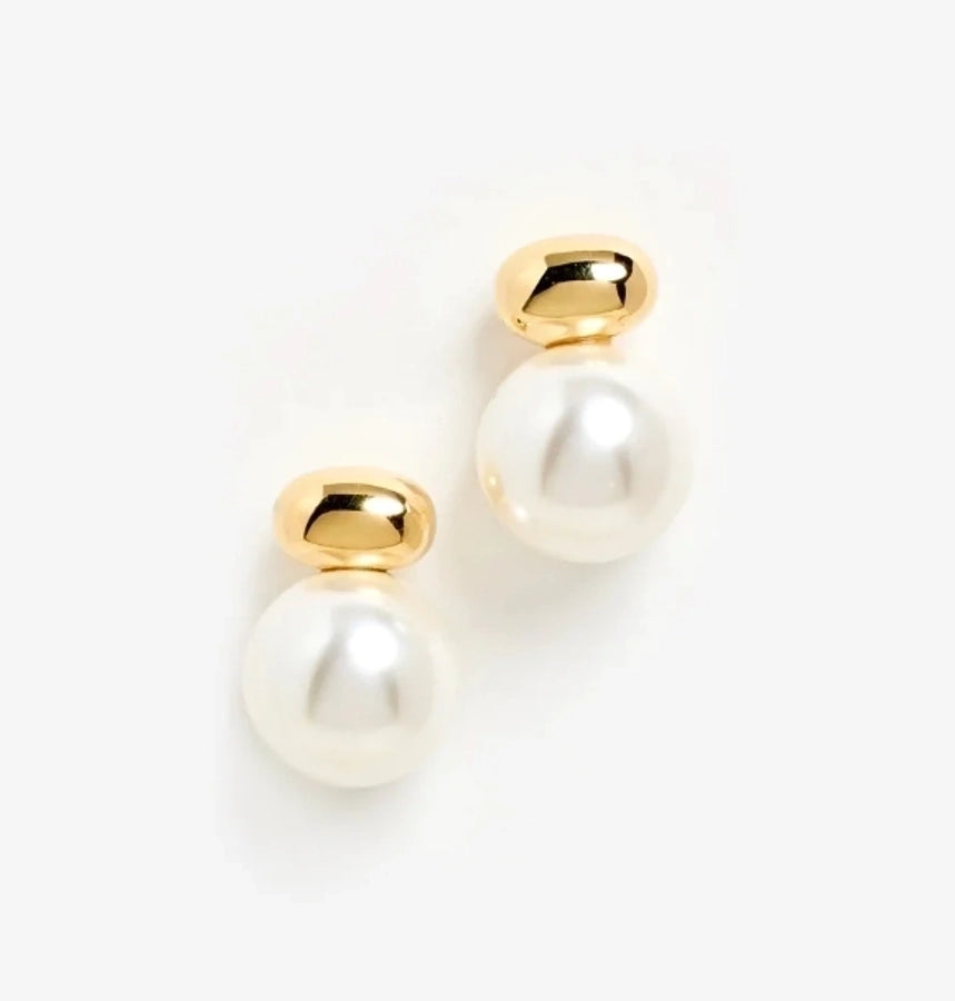 The Pearl Gold Drop Earring